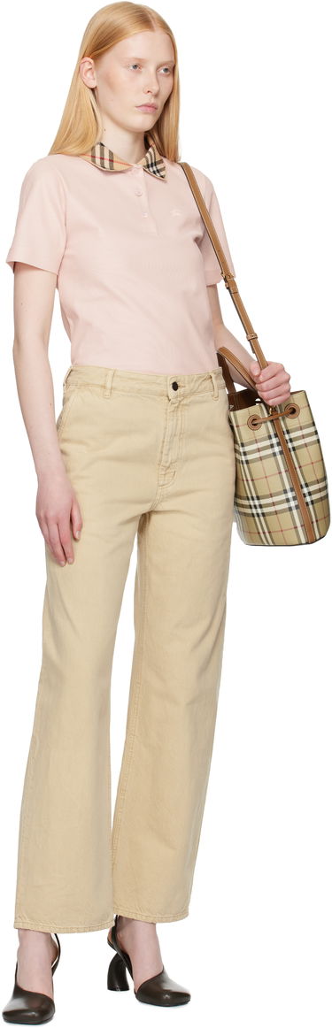 Polo skjorte Burberry Burberry Check Collar Polo Lyserød | 8110317, 4