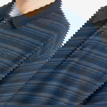 Polo skjorte Polar Skate Co. Men's Stripe Surf Polo Shirt, Large Blå | PSC-SP25-47, 5