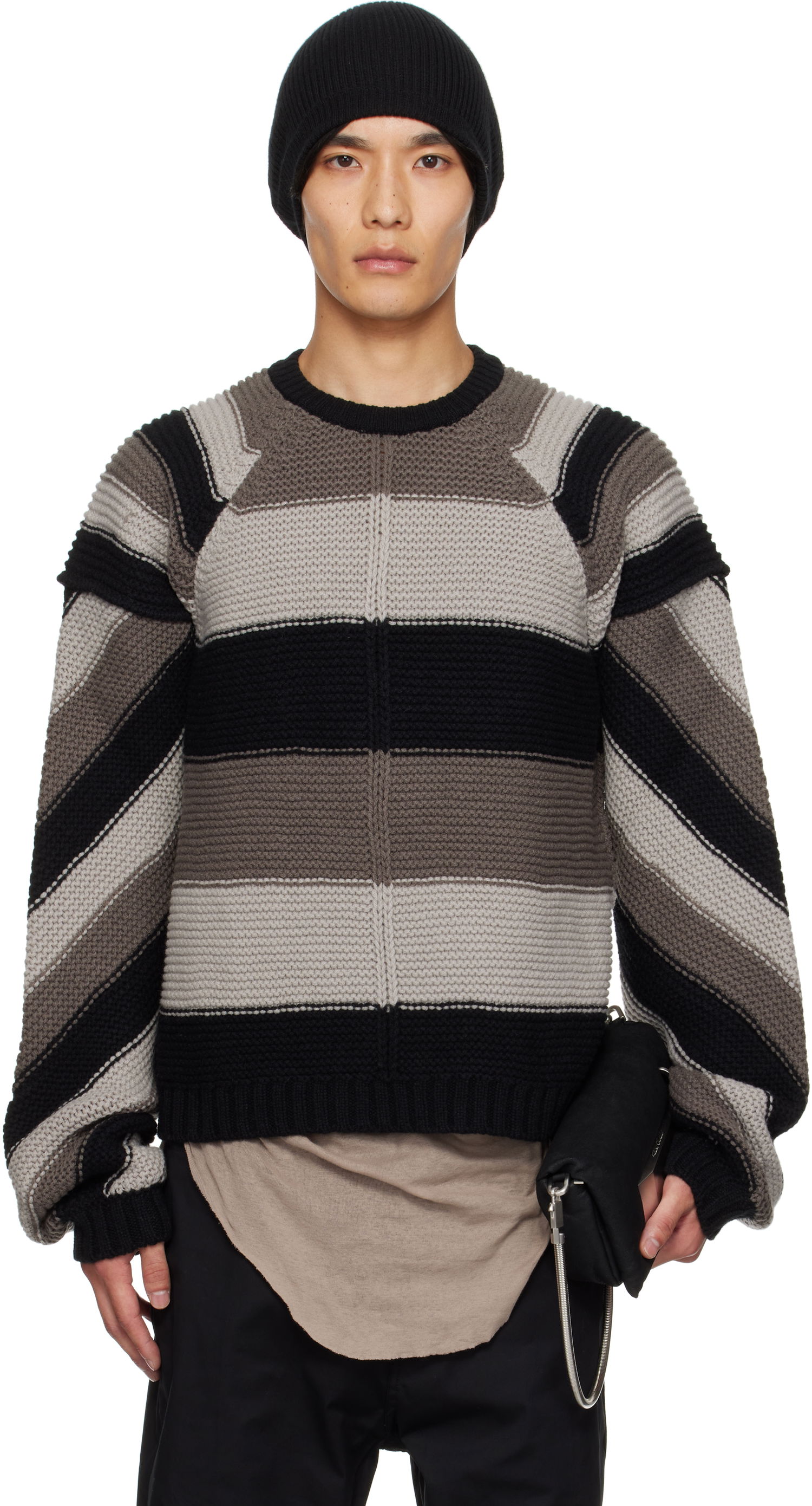Sweater Rick Owens Rick Owens Concordians Pitti Striped Sweater Flerfarvet | RU02E1682 KWV, 0