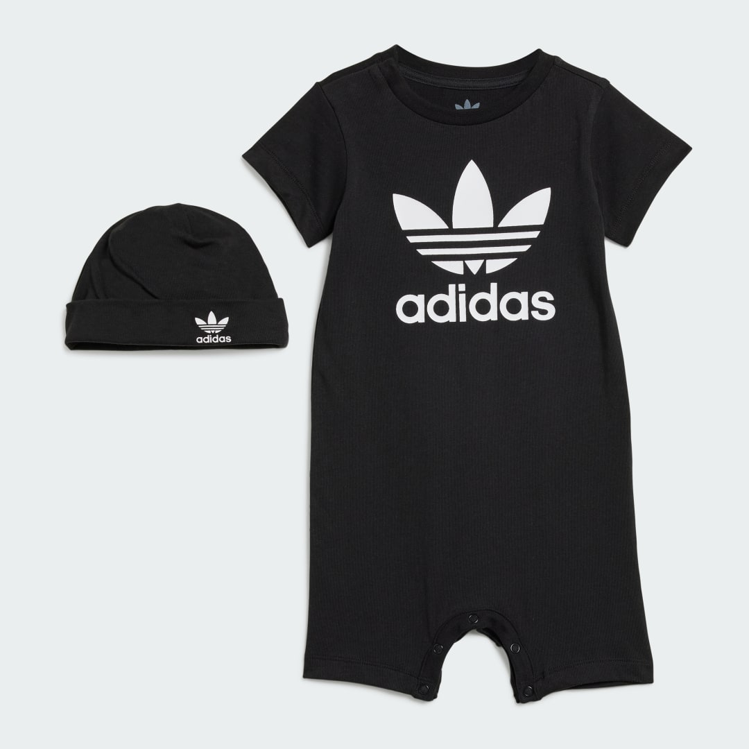 Krop adidas Performance Baby Trefoil Bodysuit and Beanie Set Sort | IS7257, 0