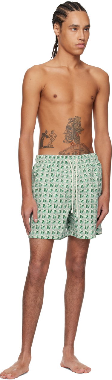 Badetøj Palm Angels Palm Angels 'PA' Diamond Print Swim Shorts Grøn | PMFD012S25FAB004550B, 3