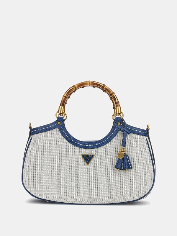Håndtaske GUESS Zabry Handbag With Croc-Print Details Hvid | HWBA9233070
