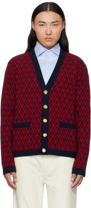 Sweater Valentino Valentino 'Toute La V' Wool Cardigan Rød | 7V3KA04IAR1, 0