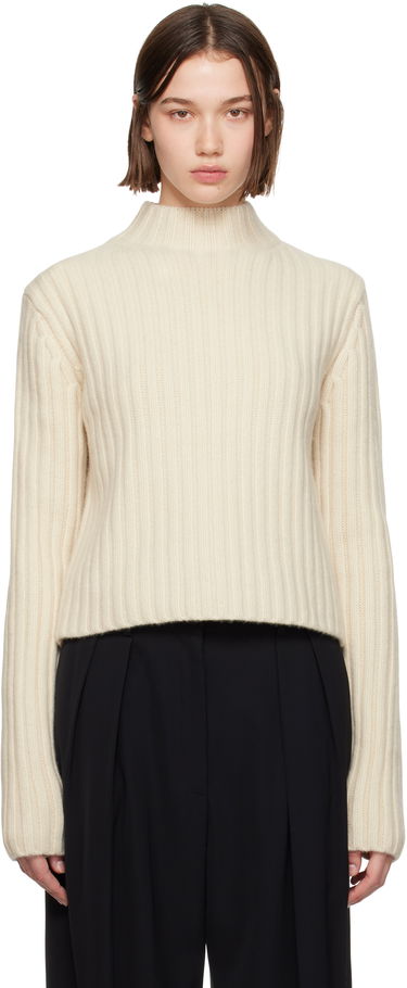 Sweater TOTEME TOTEME Chunky Rib Knit Sweater Beige | 244-WRT0375-YA0004, 0