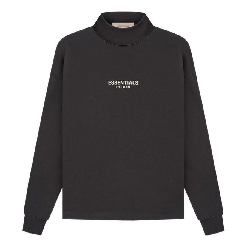 Sweater Fear of God Essentials Relaxed Mockneck Sweatshirt Sort | FOG-SS22-135