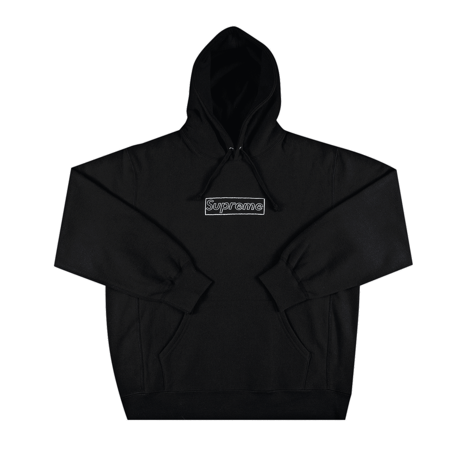 Sweatshirt Supreme KAWS x Chalk Logo Hooded Sweatshirt Sort | SS21SW39 BLACK, 0