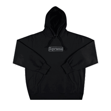 Sweatshirt Supreme KAWS x Chalk Logo Hooded Sweatshirt Sort | SS21SW39 BLACK, 0