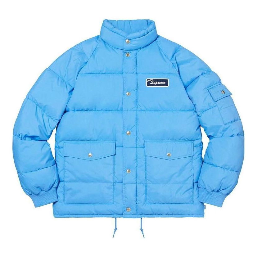 Puffer jakke Supreme Raymond Pettibon Mechanics Puffy Jacket Blå | SUP-FW22-956