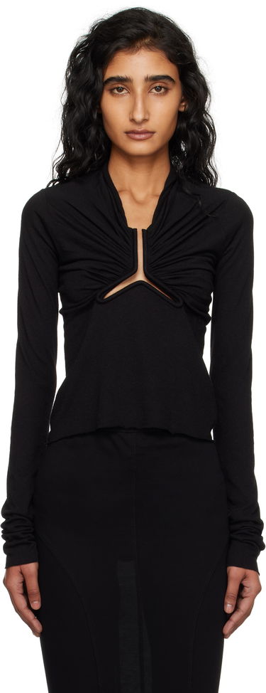T-shirt Rick Owens Rick Owens Allanah Long Sleeve T-Shirt Sort | RP02E4266 JR, 0
