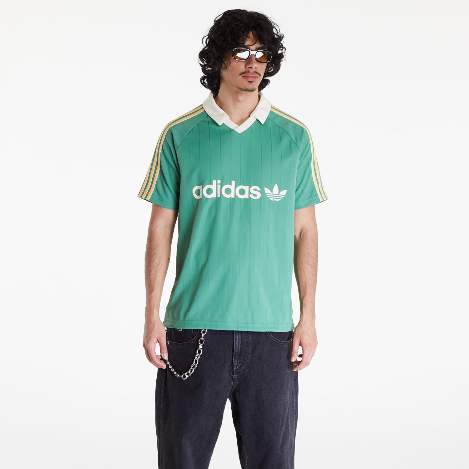 T-shirt adidas Originals adidas Stripe Jersey Short Sleeve Tee Grøn | IR9381, 0
