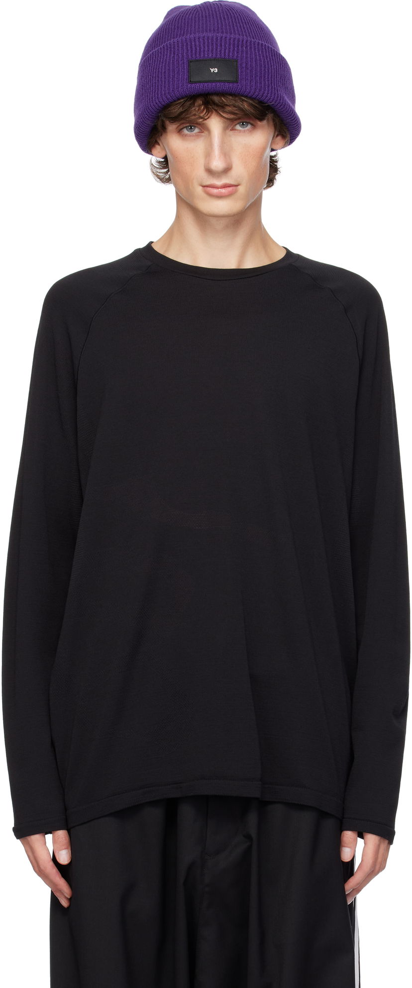 T-shirt Y-3 Knit T-shirt Sort | JN7834
