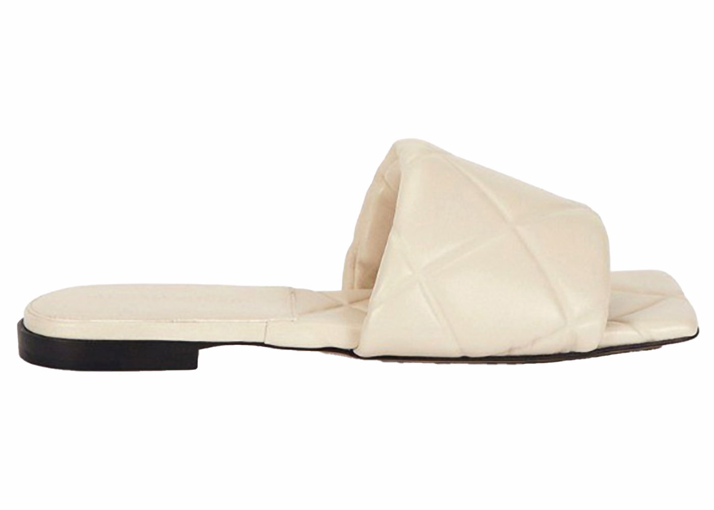Sneakers og sko Bottega Veneta Lido Quilted Leather Slide Sandals Hvid | 639940VBP309031, 0