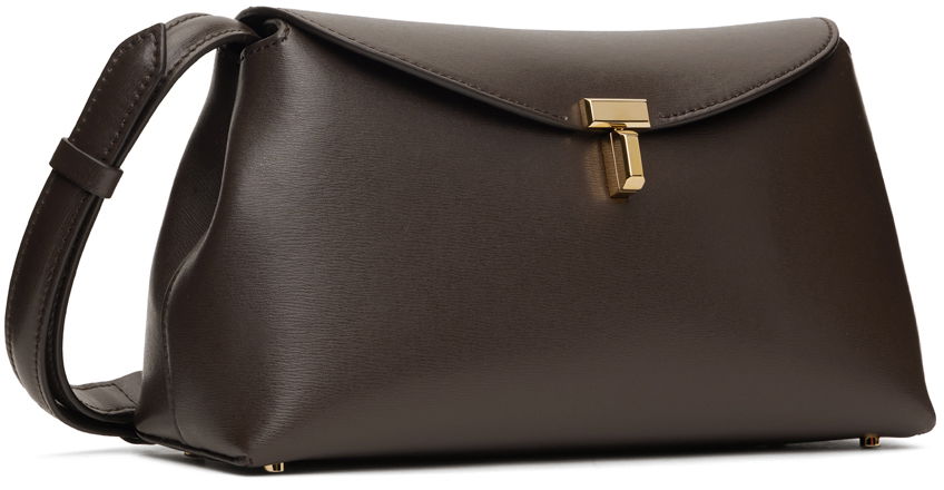 Håndtaske TOTEME T-Lock Leather Clutch Brun | 244-WAL950-LE0025, 1