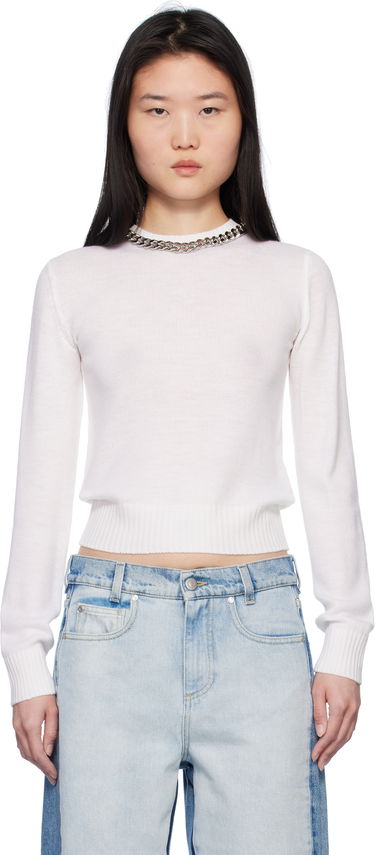 Sweater Stella McCartney Stella McCartney Falabella Chain Fine Knit Sweater Hvid | 6K09683S2560, 0