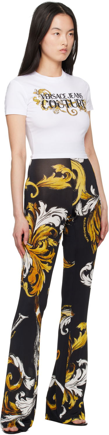 Leggings Versace Versace Jeans Couture Flared Baroque Print Leggings Sort | E78HAC107_EJS471, 3