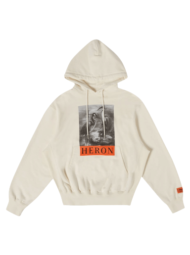 Sweatshirt HERON PRESTON NF Heron BW Hoodie Hvid | HMBB024C99JER0030110