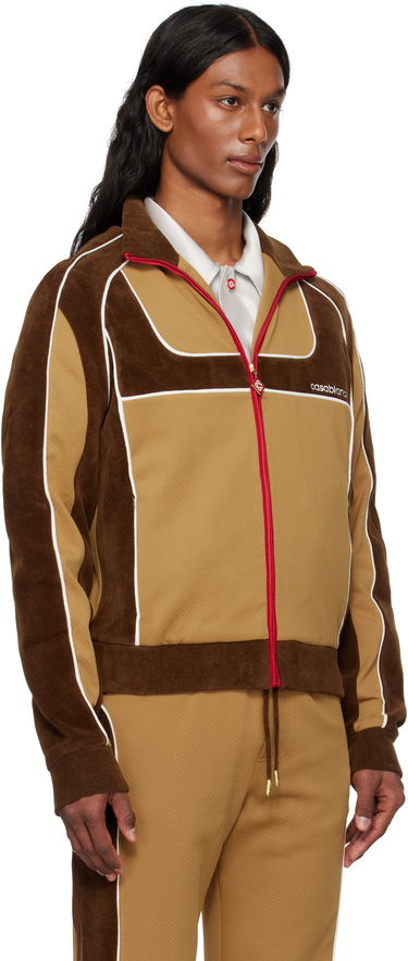 Træningsdragt Casablanca Casablanca Chenille Panelled Track Jacket Brun | MS25-JTP-342-01, 1