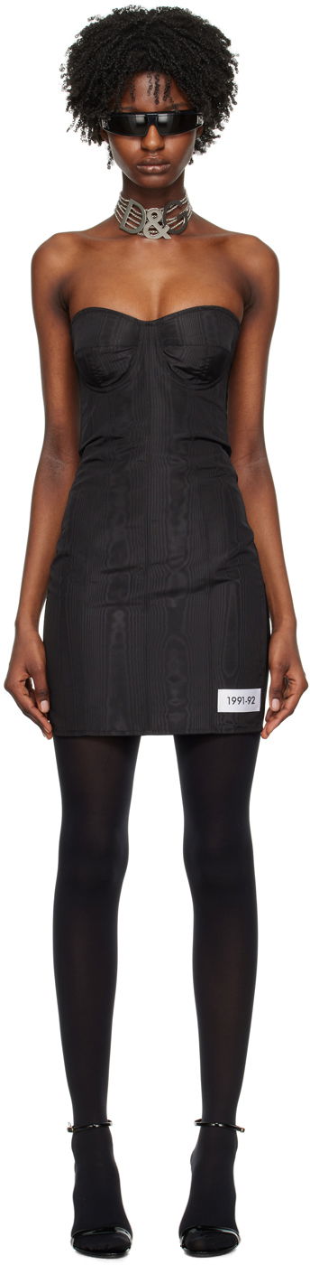 Kjole Dolce & Gabbana Black Kim Kardashian Edition Sweetheart Neck Minidress Sort | F6CNPT FU1CJ