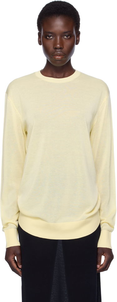 T-shirt TOTEME TOTEME Knit Long Sleeve Tee Gul | 253-WRT0604-YA0079, 0