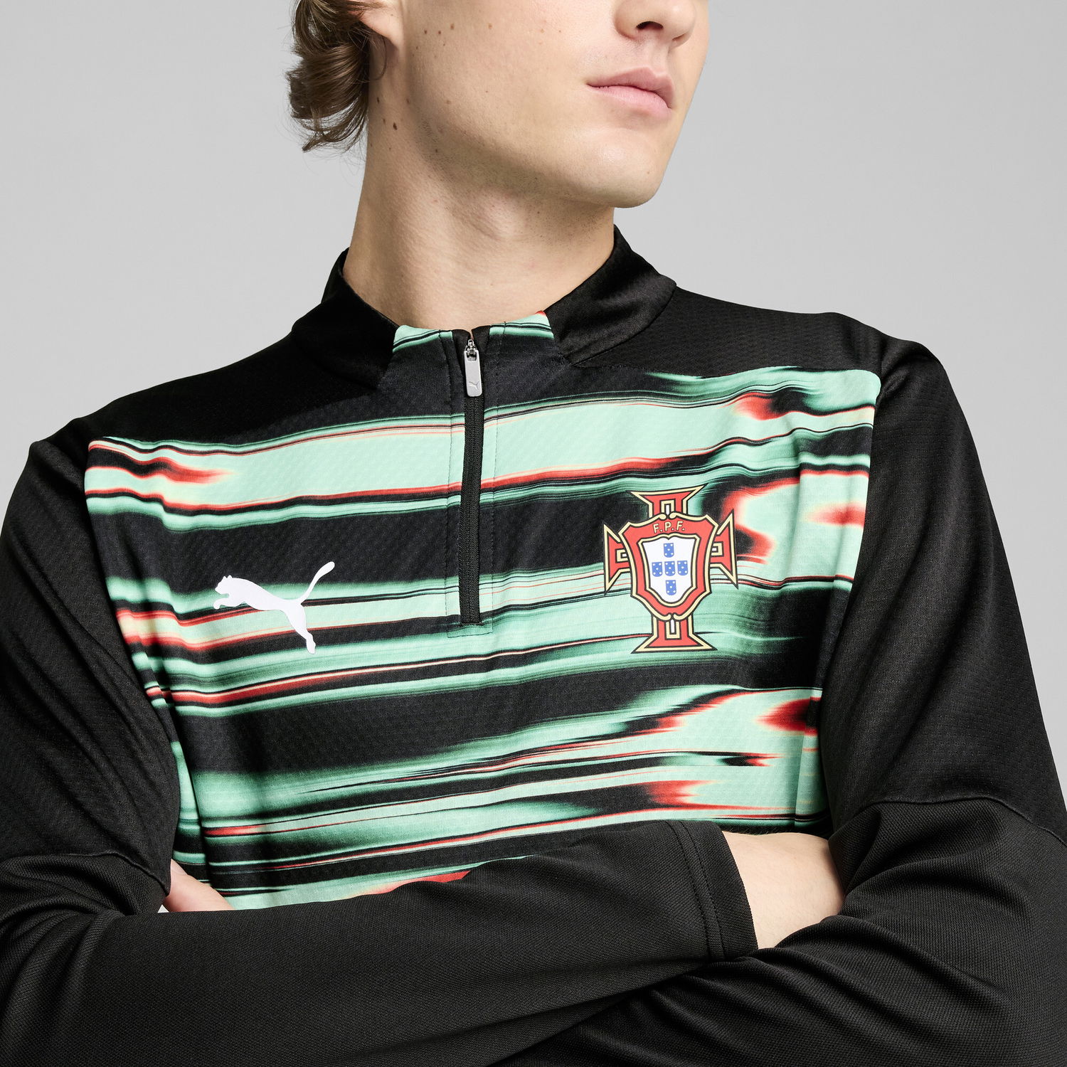 Sweater Puma Portugal Pre-Match Quarter-Zip Top Flerfarvet | 779545_18, 1