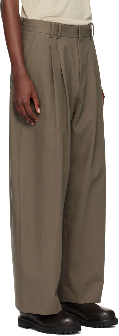 Bukser Studio Nicholson Studio Nicholson Line Pleated Trousers Grøn | LINE SNM - 1185, 1