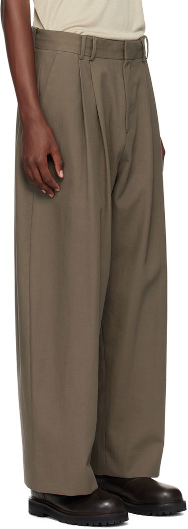 Bukser Studio Nicholson Studio Nicholson Line Pleated Trousers Grøn | LINE SNM - 1185, 1
