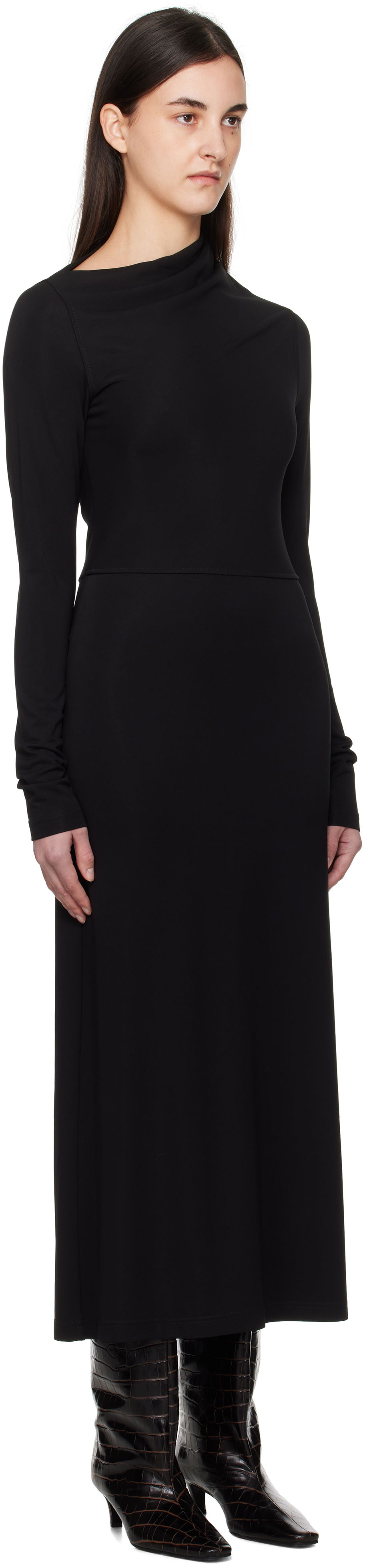 Kjole TOTEME TOTEME Draped Jersey Maxi Dress Sort | 251-WRD4459-FB0162, 1