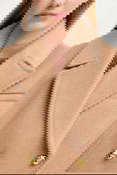 Frakker GANNI GANNI Double Faced Wool Double Breasted Blazer Beige | W0876, 3