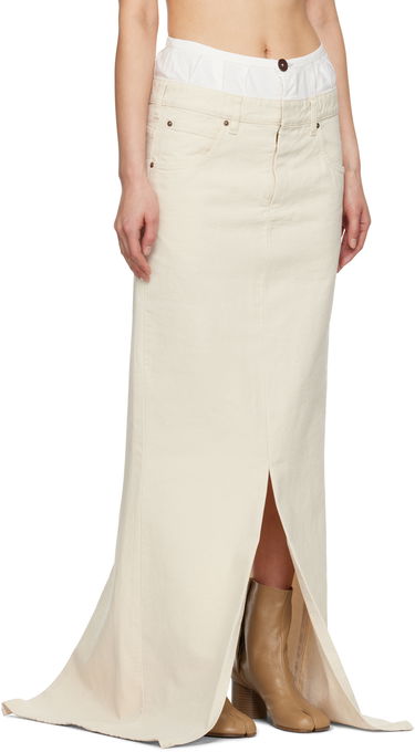 Nederdel Maison Margiela Maison Margiela 'Anonymity Of The Lining' Denim Maxi Skirt Beige | S51MI0004 M35261, 1