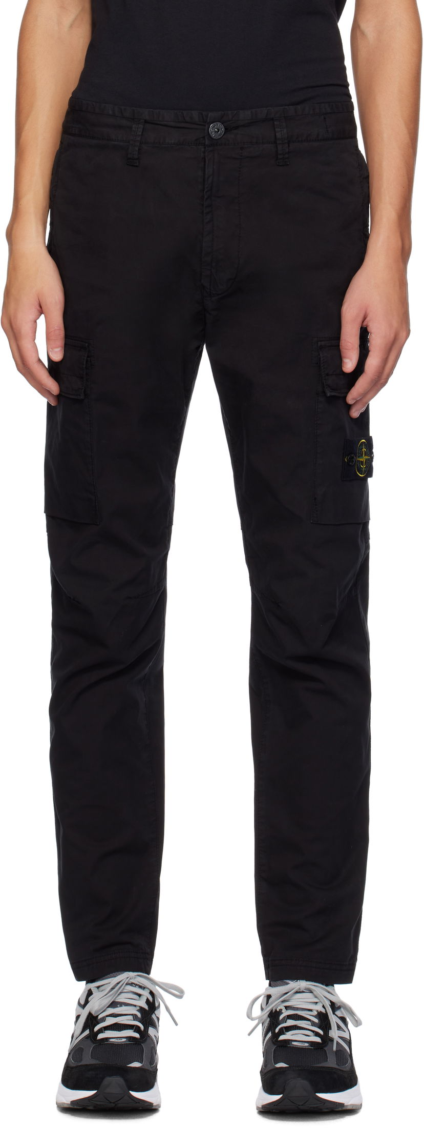 Cargo bukser Stone Island Stone Island Supima Cotton Twill Cargo Pants Sort | 811530410