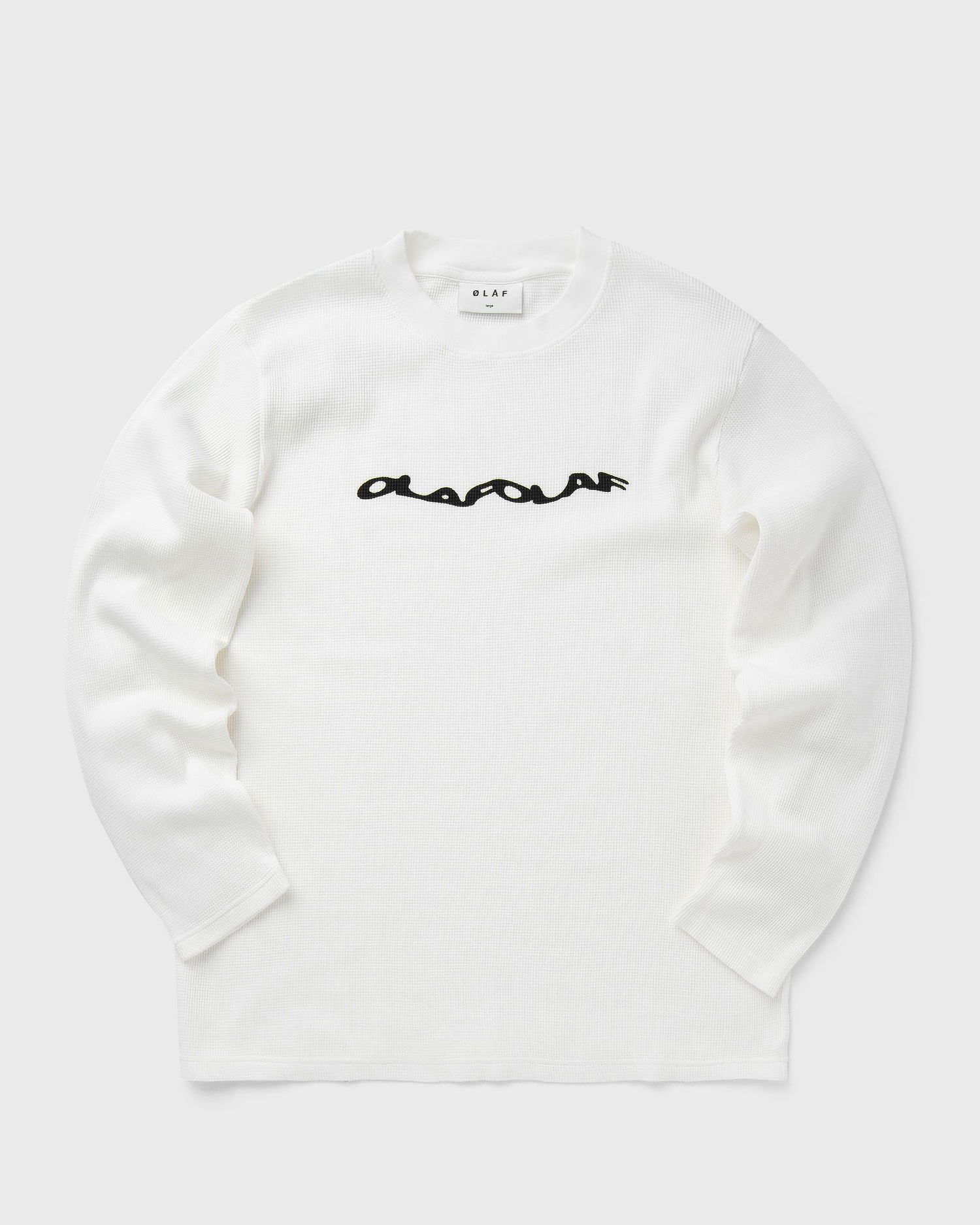 T-shirt ØLÅF WAFFLE TEE LS Hvid | M180113-WHITE, 0