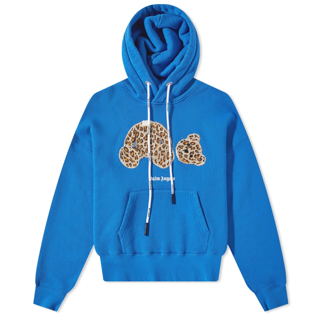 Sweatshirt Palm Angels Leopard Kill The Bear Popover Hoodie Blå | PMBB058S22FLE0084560, 0