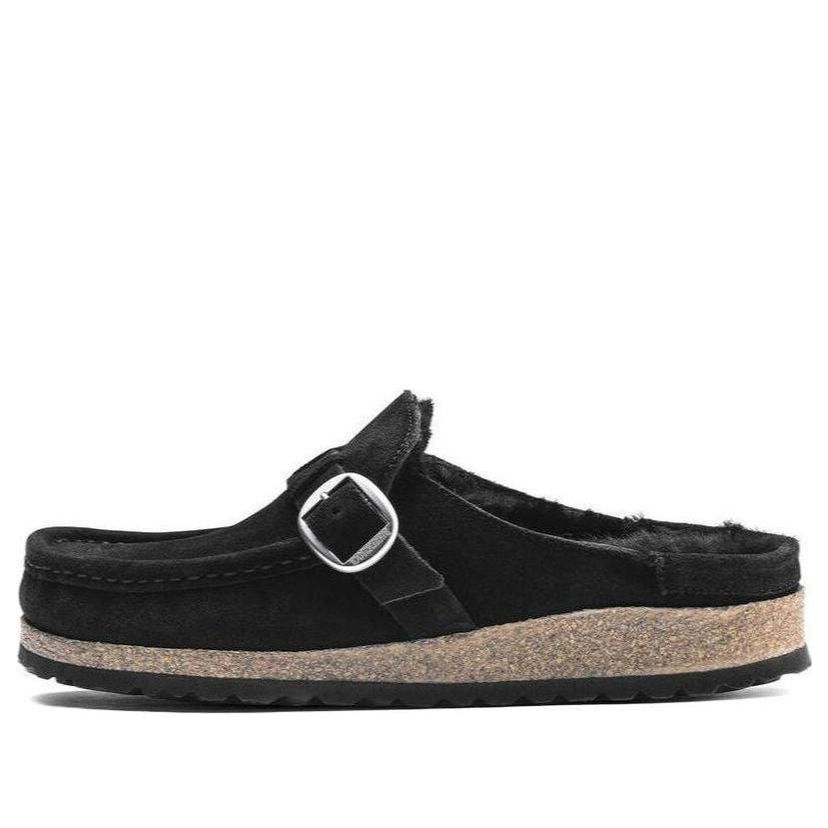Sneakers og sko Birkenstock Buckley Shearling Suede Narrow Fit Sandals Sort | 1018126