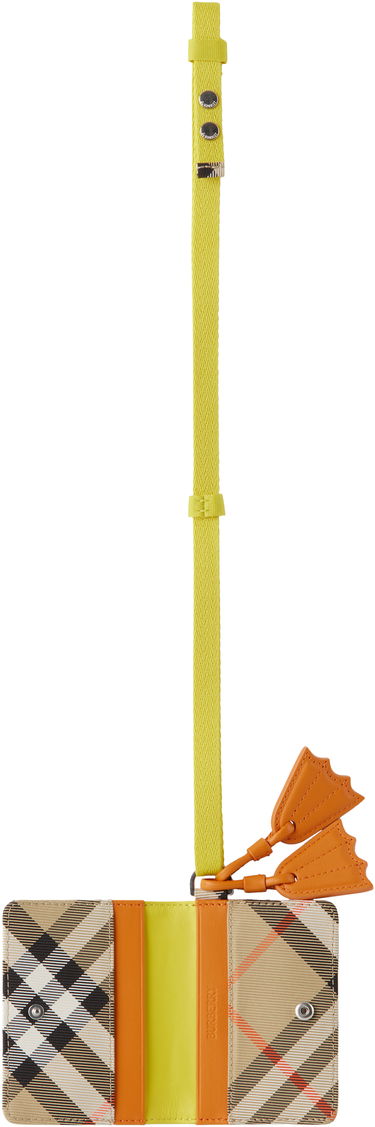 Tegnebog Burberry Burberry Kids Duck Check Folding Card Holder Beige | 8108451, 2