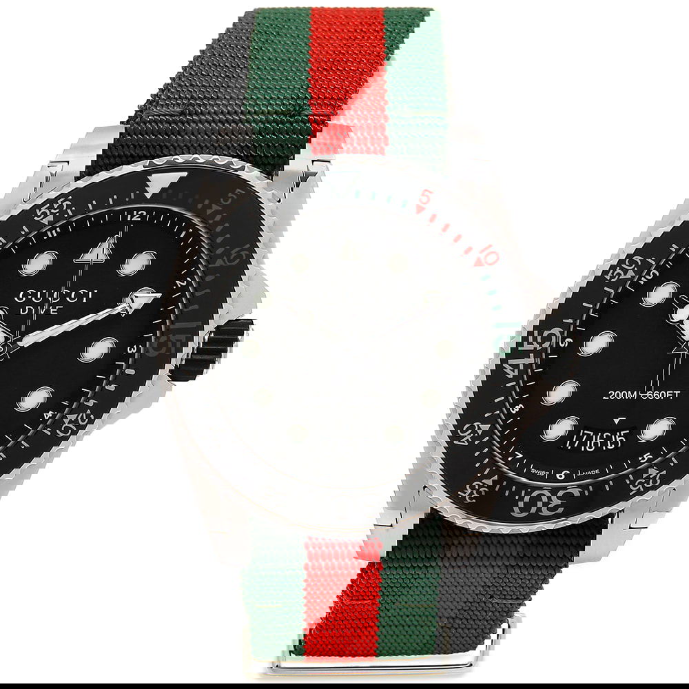 Ur Gucci Dive Watch 45mm Grøn | YA136209A, 0