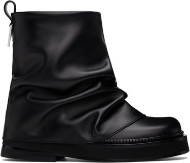Tøj The Attico Attico Mini Robin Slouch Leather Boots Sort | 247WSH00832 LBT019AA, 0