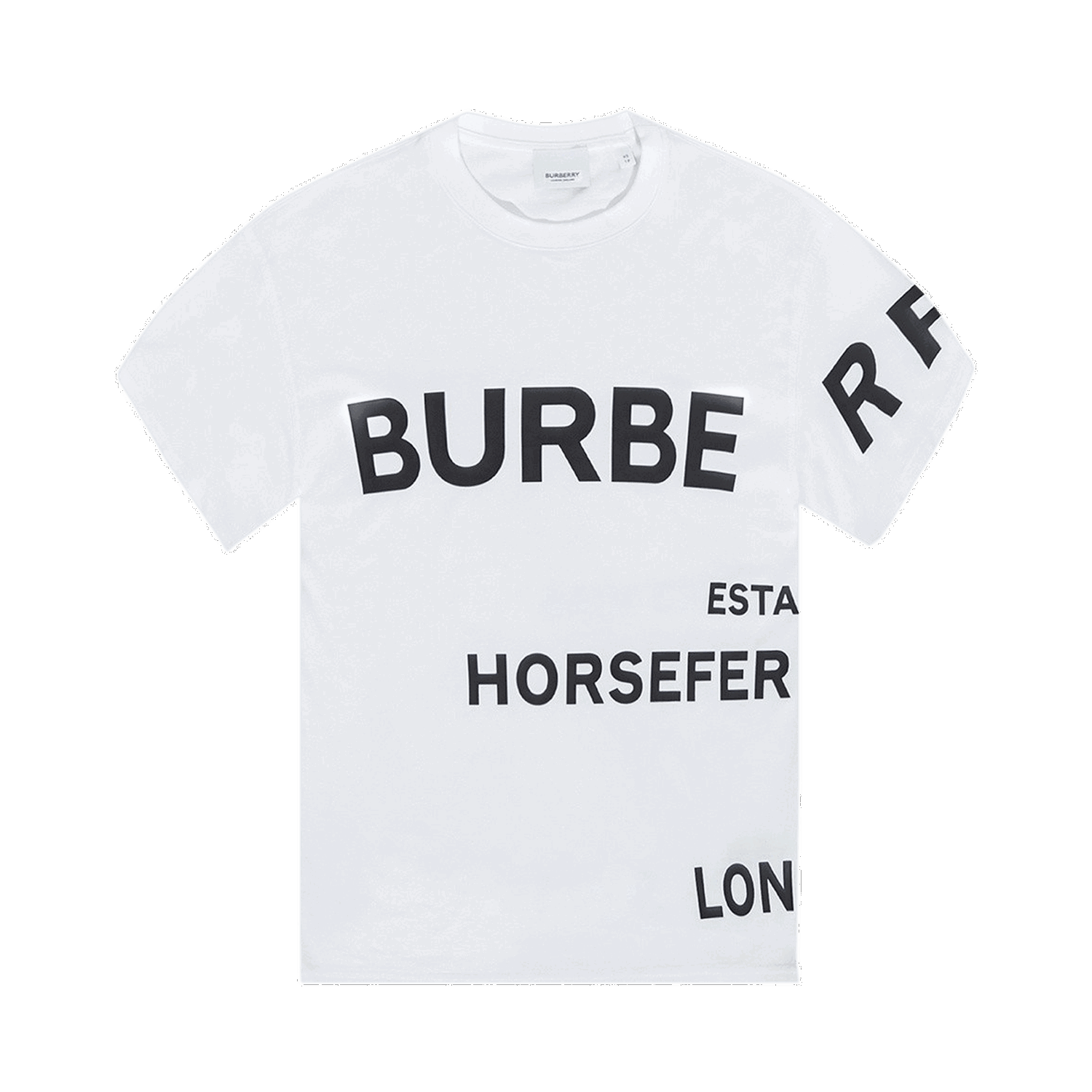 T-shirt Burberry Horseferry Print Oversized T-Shirt Hvid | 8048748, 0