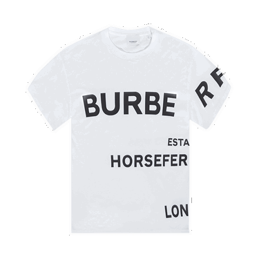 T-shirt Burberry Horseferry Print Oversized T-Shirt Hvid | 8048748, 0