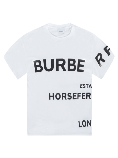 T-shirt Burberry Horseferry Print Oversized T-Shirt Hvid | 8048748