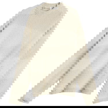 Sweater OUR LEGACY Our Legacy Popover Roundneck Destructive Wave Knit, Size X-Small Beige | W2253PW, 1