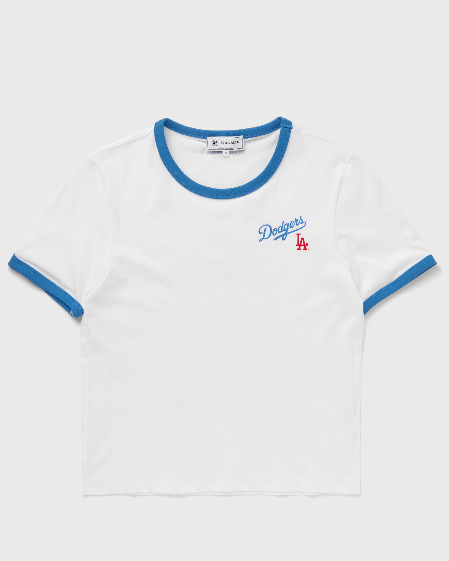 T-shirt Sporty & Rich Dodgers Serif Ringer Crop T-Shirt Hvid | TO073627666WH46, 1