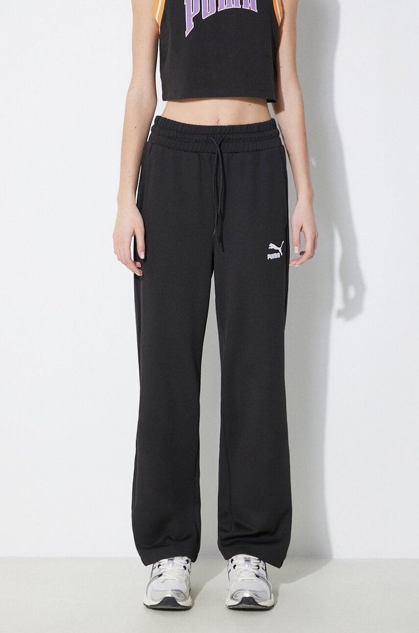 Joggingbukser Puma T7 High Waist Sweatpants Sort | 624212