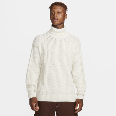 Sweater Nike Life Cable Knit Turtleneck Jumper Hvid | FB7770-072, 2