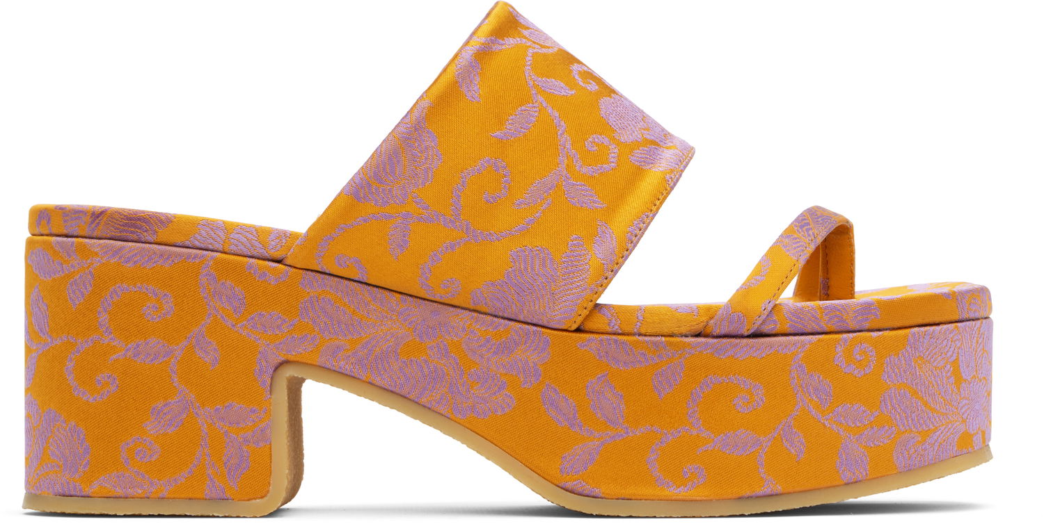 Tilbehør Dries Van Noten Dries Van Noten Platform Heeled Sandals Gul | WS251-1637-730, 0