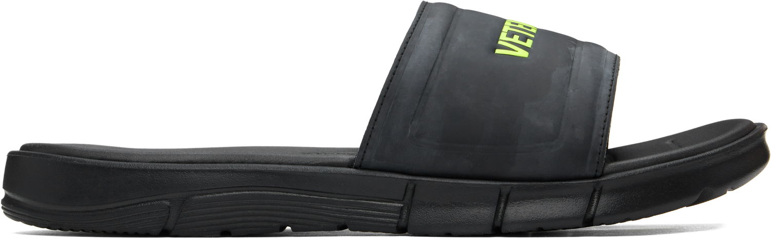 Sneakers og sko VETEMENTS Logo Pool Slides Sort | UE52FL200B, 0