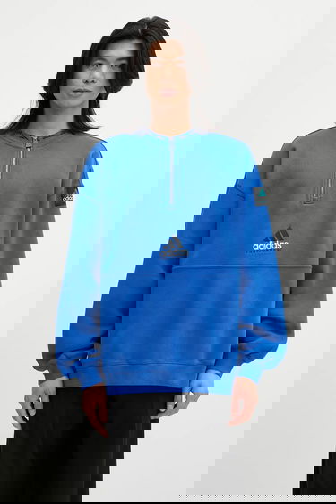 Sweatshirt adidas Originals adidas Originals EQT Fleece HZ Half-Zip Sweatshirt Blå | JD0643, 0