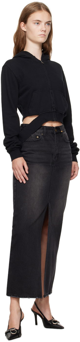 Nederdel We11done We11done Washed Denim Maxi Skirt Sort | WD-DS2-24-373-W-BK, 3