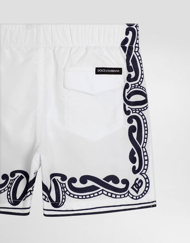 Badetøj Dolce & Gabbana Dolce & Gabbana Bandanna Print Swim Trunks Hvid | L1J818ON04NHA9RB, 3