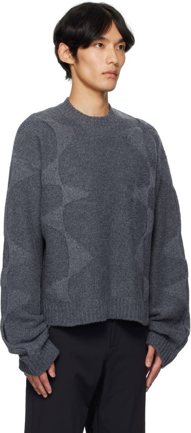 Sweater HELIOT EMIL HELIOT EMIL Cropped Spiral Knit Sweater Grå | PREAW25_M_07_063_DGY05_CO, 1