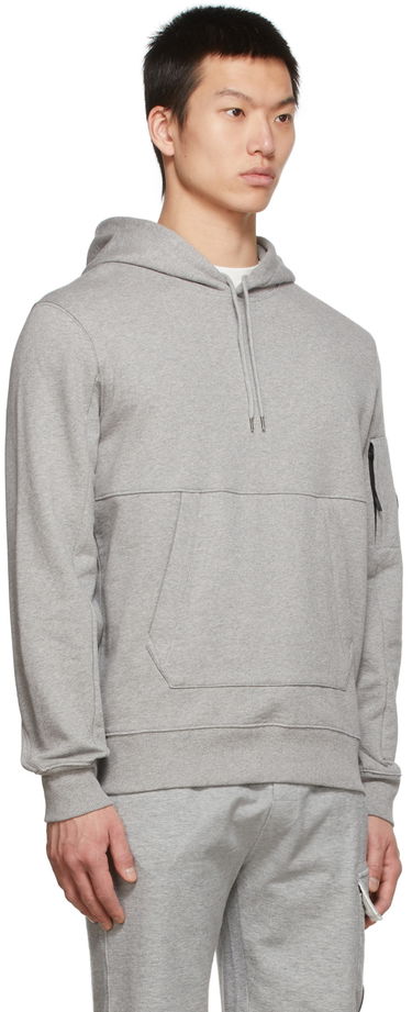 Sweatshirt C.P. Company Diagonal Raised Fleece Pullover Hoodie Sort | 12CMSS023A005086W, 1